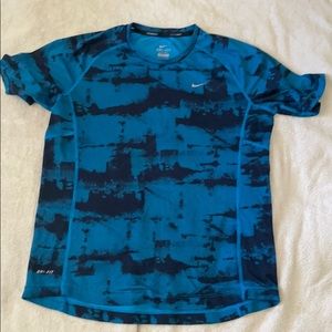 Nike running Dri-Fit medium blue with black shirt